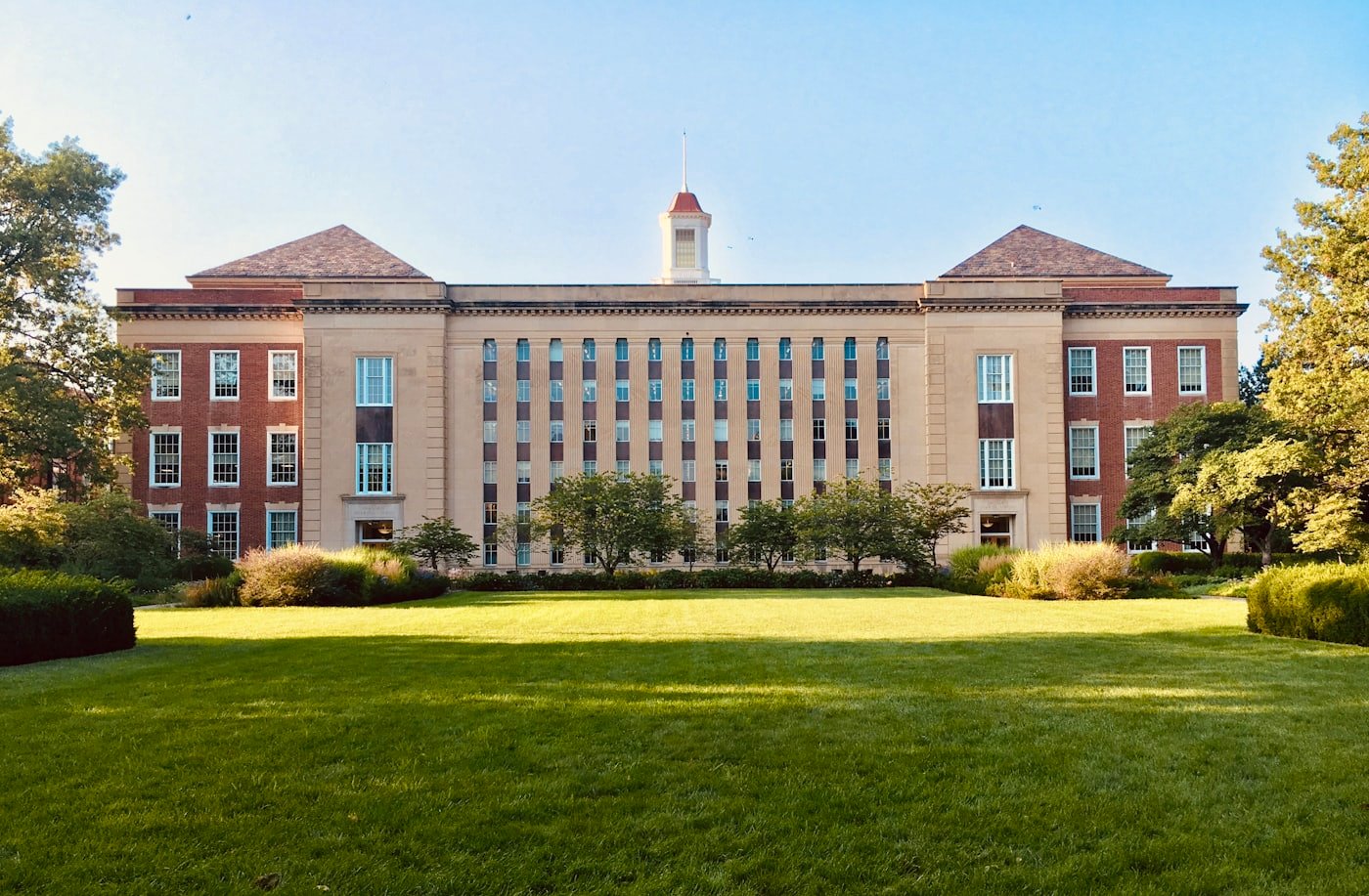 University campus building on a bright day